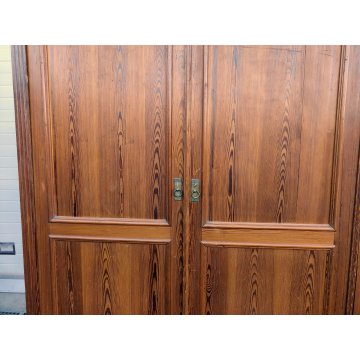 ANTICO ARMADIO PIEMONTESE 3 ANTE legno larice CASSETTI epoca 1900 GUARDAROBA