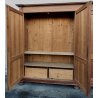 ANTICO ARMADIO PIEMONTESE 3 ANTE legno larice CASSETTI epoca 1900 GUARDAROBA