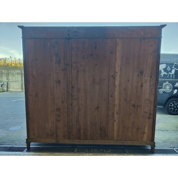 ANTICO ARMADIO PIEMONTESE 3 ANTE legno larice CASSETTI epoca 1900 GUARDAROBA