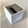 POSACENERE CUBO 8x8cm DESIGN Bruno Munari Danese MELAMMINA ALLUMINIO BIANCO 1957