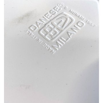 POSACENERE CUBO 8x8cm DESIGN Bruno Munari Danese MELAMMINA ALLUMINIO BIANCO 1957