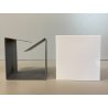POSACENERE CUBO 8x8cm DESIGN Bruno Munari Danese MELAMMINA ALLUMINIO BIANCO 1957
