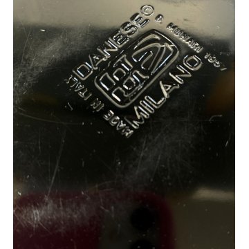 POSACENERE CUBO 8x8cm DESIGN Bruno Munari Danese MELAMMINA ALLUMINIO NERO 1957