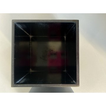 POSACENERE CUBO 8x8cm DESIGN Bruno Munari Danese MELAMMINA ALLUMINIO NERO 1957