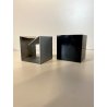 POSACENERE CUBO 8x8cm DESIGN Bruno Munari Danese MELAMMINA ALLUMINIO NERO 1957
