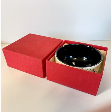 CIOTOLA Emilio Scanavino TIRATURA 42/50 CERAMICA SMALTATA NERO ROSSO ø 13x7 cm