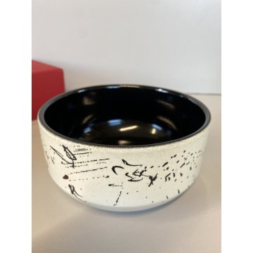 CIOTOLA Emilio Scanavino TIRATURA 42/50 CERAMICA SMALTATA NERO ROSSO ø 13x7 cm