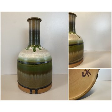 VASO BOTTIGLIA GRES SMALTATO CERAMICA Arcore Nanni Valentini MODERN DESIGN '70