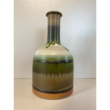 VASO BOTTIGLIA GRES SMALTATO CERAMICA Arcore Nanni Valentini MODERN DESIGN '70
