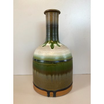 VASO BOTTIGLIA GRES SMALTATO CERAMICA Arcore Nanni Valentini MODERN DESIGN '70