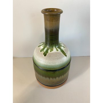 VASO BOTTIGLIA GRES SMALTATO CERAMICA Arcore Nanni Valentini MODERN DESIGN '70