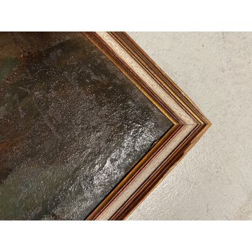 DIPINTO OLIO TELA Corrado Selvini RITRATTO MASCHILE FIGURA ASTRATTA '900