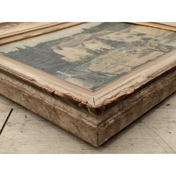 QUADRO DIPINTO olio tela Carlo Monti Arona PAESAGGIO Villa BOSCO Lago Maggiore