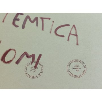 ANTICO QUADRO DIPINTO tempera cartone FIRMATO Lilloni PAESAGGIO BOSCO ALBERI