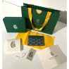 PORTAFOGLIO GOYARD VERDE SAINT SULPICE GREEN PORTA CARTE MADE IN FRANCE