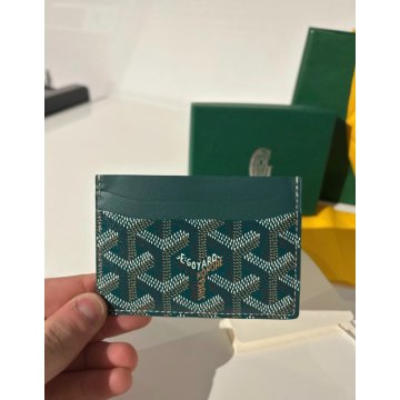 PORTAFOGLIO GOYARD VERDE SAINT SULPICE GREEN PORTA CARTE MADE IN FRANCE