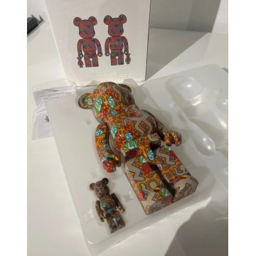 BEARBRICK KEITH HARING SPECIAL 100% & 400% WORLD WIDE TOUR 3 MEDICOM TOY