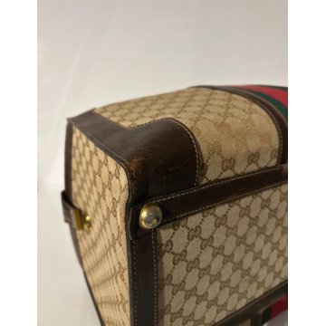 BORSA GUCCI VINTAGE DA VIAGGIO SHERRY LINE TROUSSE BAG TOILE BOSTON 24H BORSONE