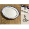 ANTICO PIATTO OVALE 54x43cm CERAMICA Minton "Coins" SERVING PLATE IMPERO '800 UK