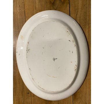 ANTICO PIATTO OVALE 54x43cm CERAMICA Minton "Coins" SERVING PLATE IMPERO '800 UK