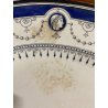 ANTICO PIATTO OVALE 54x43cm CERAMICA Minton "Coins" SERVING PLATE IMPERO '800 UK