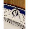 ANTICO PIATTO OVALE 54x43cm CERAMICA Minton "Coins" SERVING PLATE IMPERO '800 UK