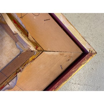 QUADRO DIPINTO OLIO N. Costanzi PAESAGGIO MARINO Faraglioni Capri TRAMONTO