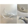 SCULTURA UCCELLO LUCITE TRASPARENTE DESIGN Silvio Russo Guzzini PLEXIGLASS '70