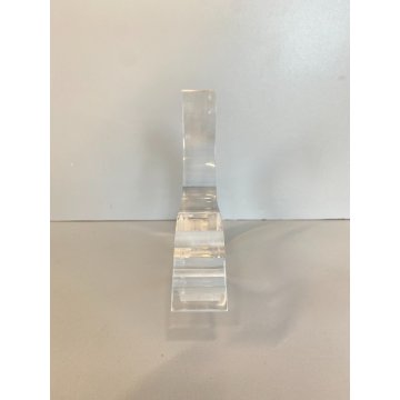 SCULTURA UCCELLO LUCITE TRASPARENTE DESIGN Silvio Russo Guzzini PLEXIGLASS '70