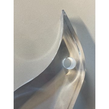 SCULTURA UCCELLO LUCITE TRASPARENTE DESIGN Silvio Russo Guzzini PLEXIGLASS '70