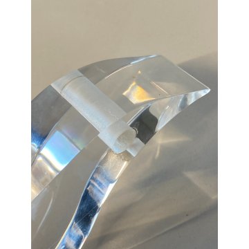 SCULTURA UCCELLO LUCITE TRASPARENTE DESIGN Silvio Russo Guzzini PLEXIGLASS '70