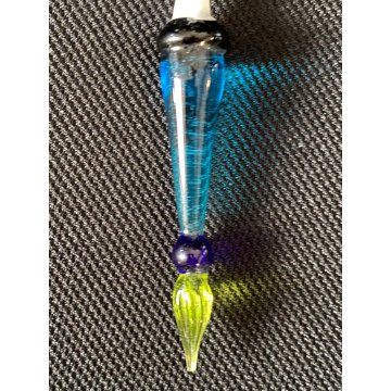 PENNA IMMERSIONE VETRO SOFFIATO Murano MASCHERA Pulcinella COMMEDIA SOUVENIR