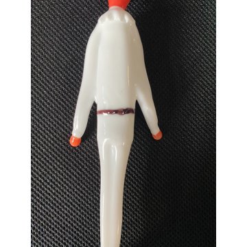 PENNA IMMERSIONE VETRO SOFFIATO Murano MASCHERA Pulcinella COMMEDIA SOUVENIR