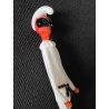 PENNA IMMERSIONE VETRO SOFFIATO Murano MASCHERA Pulcinella COMMEDIA SOUVENIR