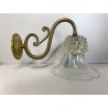 APPLIQUE  VETRO Murano ROSTRATO BULLICANTE Barovier STRUTTURA OTTONE MID CENTURY