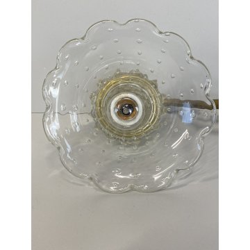 APPLIQUE  VETRO Murano ROSTRATO BULLICANTE Barovier STRUTTURA OTTONE MID CENTURY