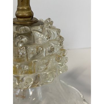 APPLIQUE  VETRO Murano ROSTRATO BULLICANTE Barovier STRUTTURA OTTONE MID CENTURY