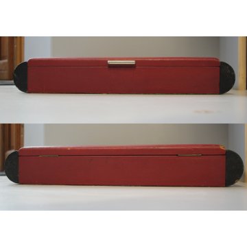 SET CASINO' VINTAGE GIOCO CARTE SCACCHI DAMA POKER ROULETTE MIDCENTURY GAME BOX