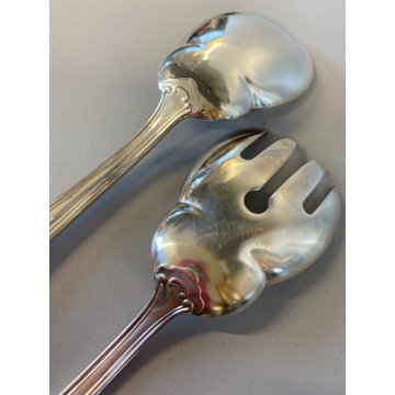 VINTAGE SET POSATE SERVIZIO INSALATA F.lli Calderoni METALLO ARGENTATO