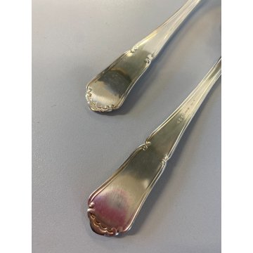 VINTAGE SET POSATE SERVIZIO INSALATA F.lli Calderoni METALLO ARGENTATO