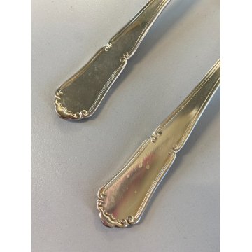 VINTAGE SET POSATE SERVIZIO INSALATA F.lli Calderoni METALLO ARGENTATO