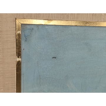 ANTICO QUADRO DIPINTO olio tela 1941 Egidio Riva PAESAGGIO Santa Maria Maggiore