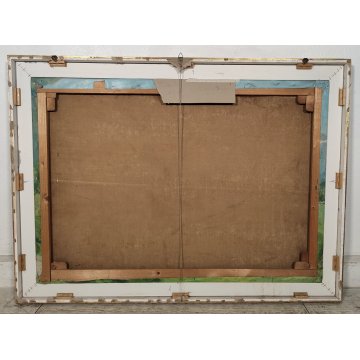 ANTICO QUADRO DIPINTO olio tela 1941 Egidio Riva PAESAGGIO Santa Maria Maggiore