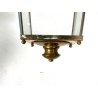 LAMPADARIO SOSPENSIONE LANTERNA OTTONE VETRO 1 LUCE DESIGN MID CENTURY MODERN