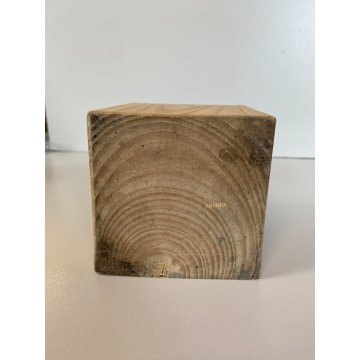 STATUETTA GESSO SAN FRANCESCO DEPONE CRISTO DALLA CROCE con BASE LEGNO 25cm/h