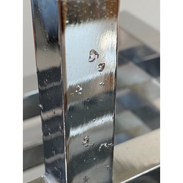 LAMPADA da TAVOLO CROMATA R. Rega o G. Sciolari METAL TABLE LAMP 20x20 cm '70