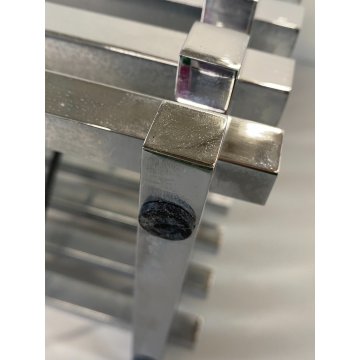 LAMPADA da TAVOLO CROMATA R. Rega o G. Sciolari METAL TABLE LAMP 20x20 cm '70