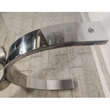 DADA Industrial Design TAVOLO VINTAGE ROTONDO Acciaio Vetro ø 130 cm ANNI 70