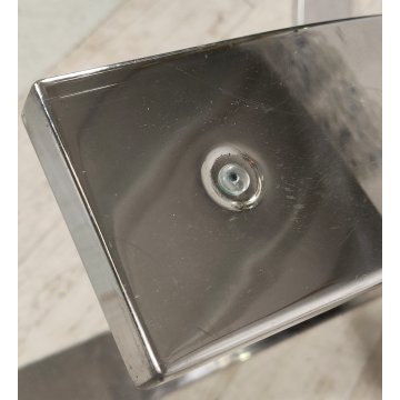 DADA Industrial Design TAVOLO VINTAGE ROTONDO Acciaio Vetro ø 130 cm ANNI 70