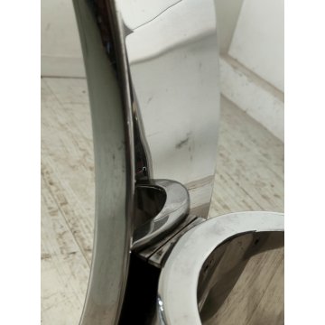 DADA Industrial Design TAVOLO VINTAGE ROTONDO Acciaio Vetro ø 130 cm ANNI 70